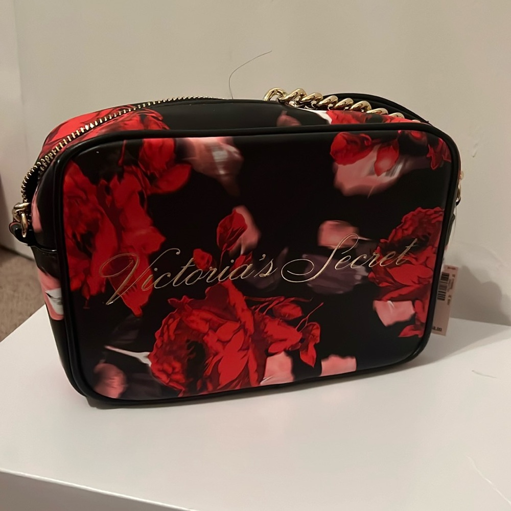 Victoria Secret Rose print Chain strap crossbody